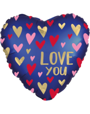 Geschenkballon Love You Hearts 45cm