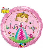 Geschenkballon Birthday Princess 45cm