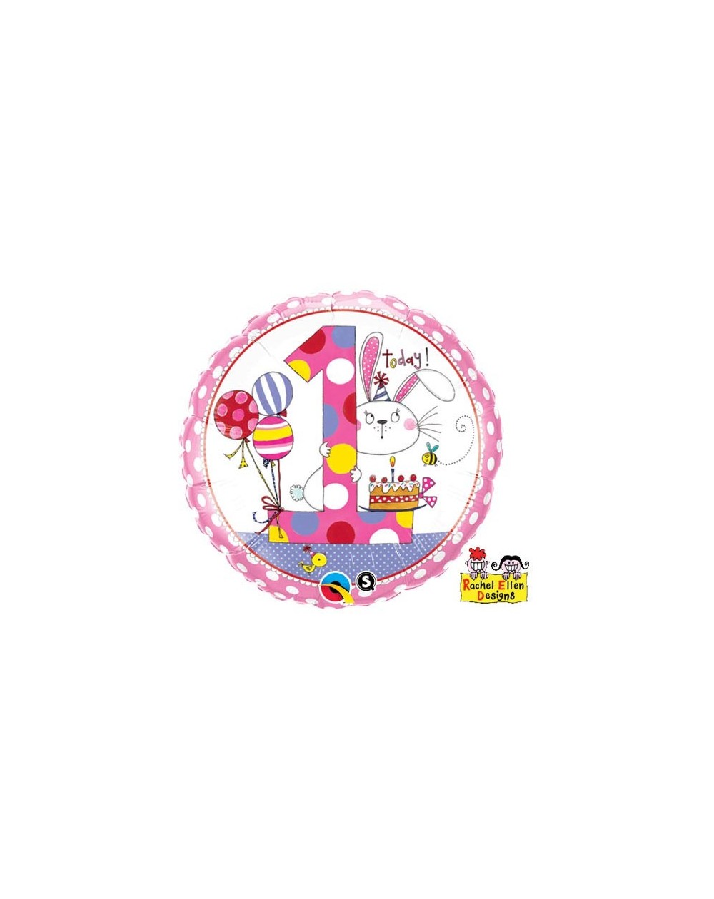 Geschenkballon 1. Geburtstag Girl 45cm
