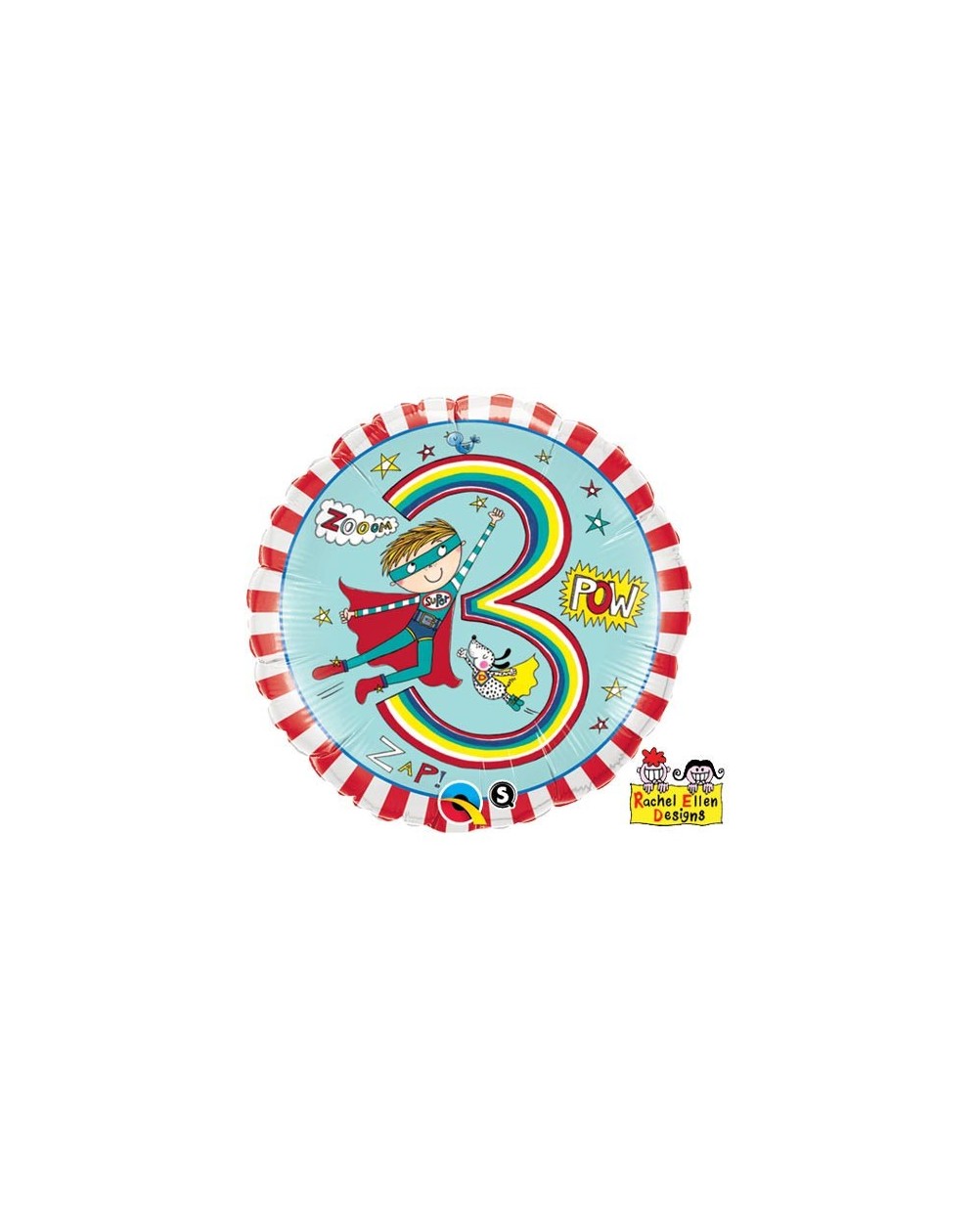 Geschenkballon 3. Geburtstag Boy 45cm