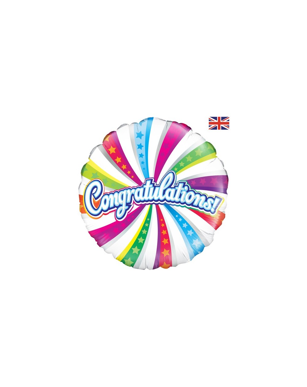 Geschenkballon Congratulation Rainbow 45cm