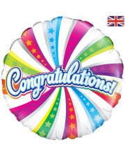 Geschenkballon Congratulation Rainbow 45cm