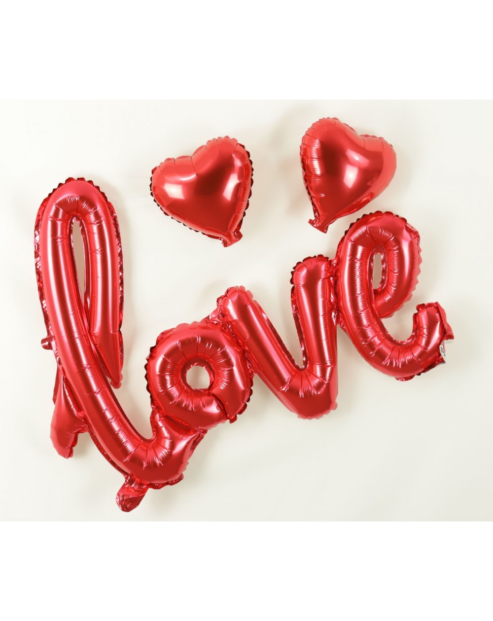 Folienballon Love mit 2x Herzen rot 80cm